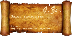 Geist Zsuzsanna névjegykártya